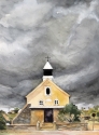Galisteo Church with Angel Sky
