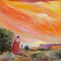 Rainbow Sky with Purple Butte
