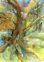 Tribal Tree with Spirits